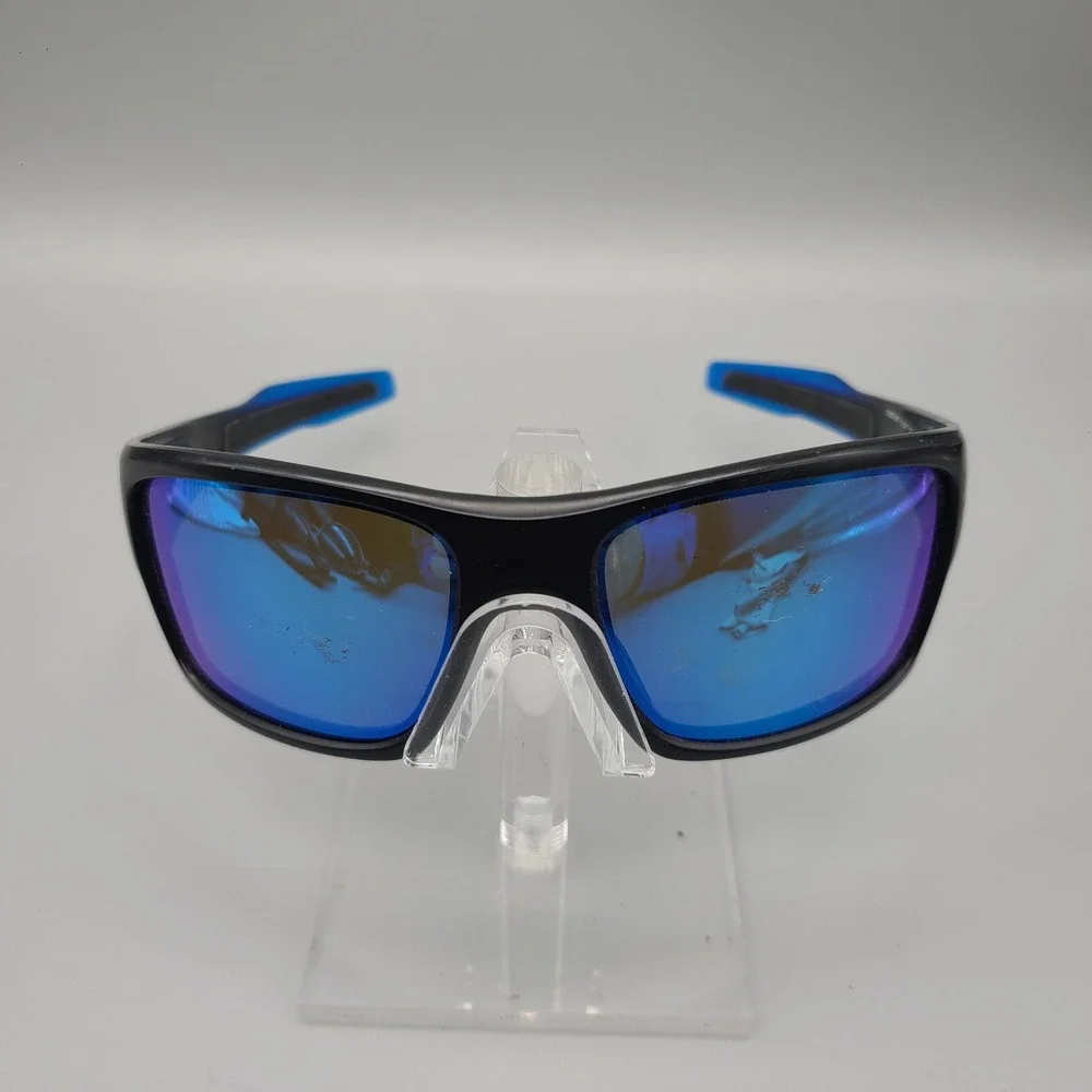 Oakley Turbine Sunglasses OO9263-3663 Matte Black Blue Mirror Sport Frame Only